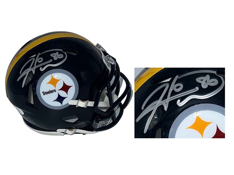 Hines Ward Autographed Pittsburgh Steelers Speed Mini Football Helmet (JSA)