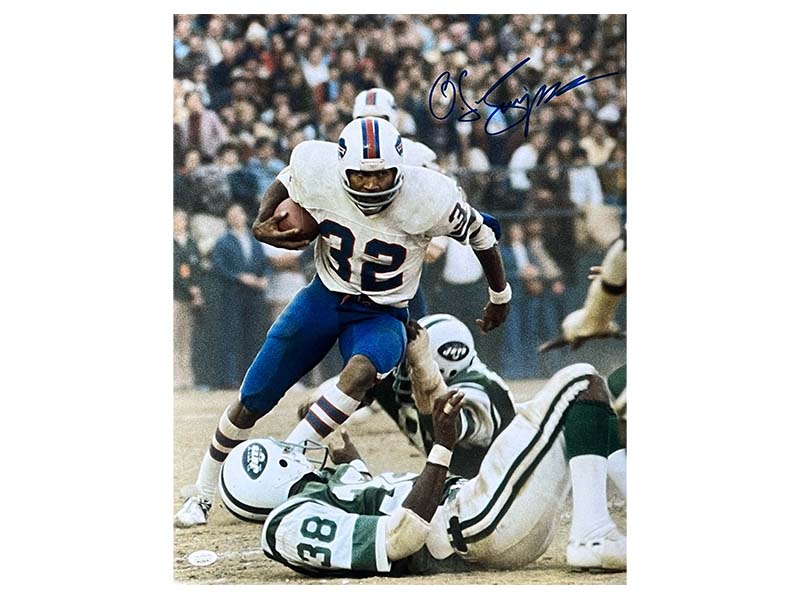 O.J. (OJ) Simpson Autographed Buffalo Bills vs New York Jets 16x20 Photo JSA
