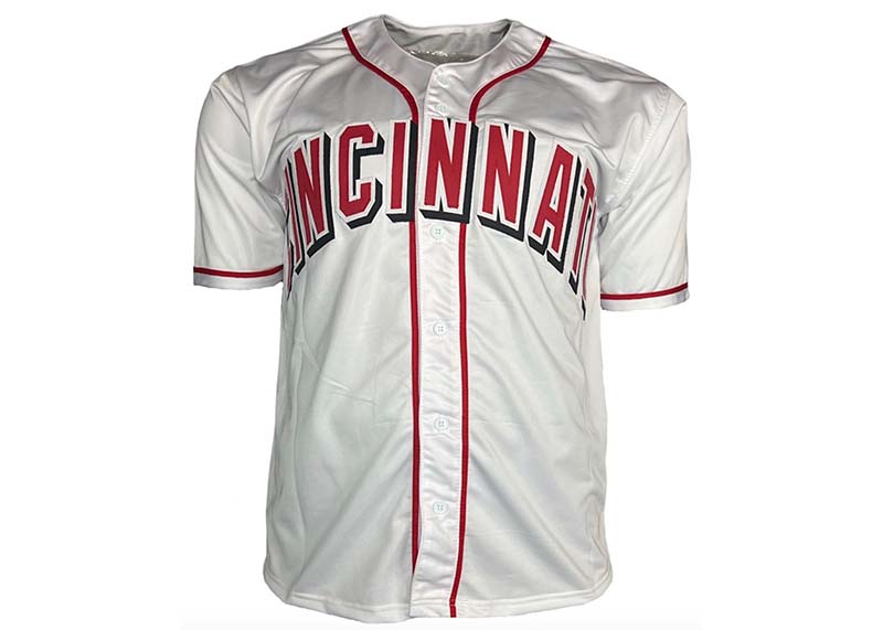 Jonathan India Autographed Cincinnati White Baseball Jersey Beckett