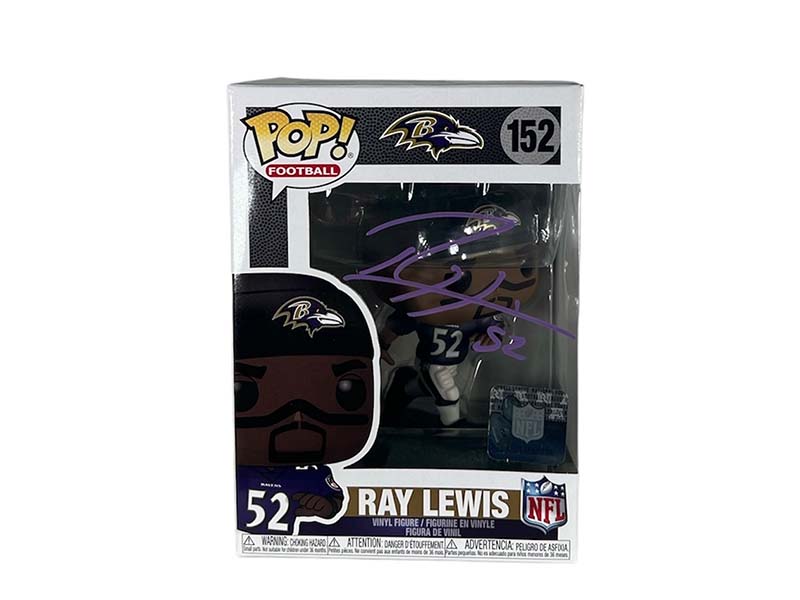 Ray Lewis Signed Baltimore Ravens NFL Funko Pop Beckett