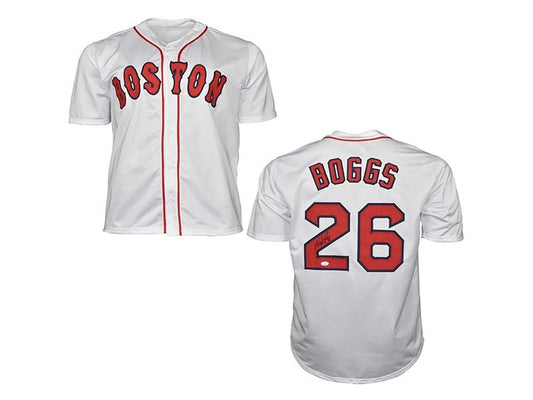 Wade Boggs Autographed New York Custom Gray Baseball Jersey - JSA
