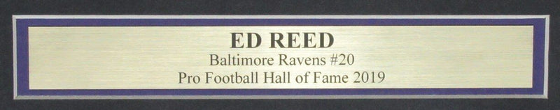 Ed Reed HOF Autographed 16x20 Photo Baltimore Ravens Framed Beckett