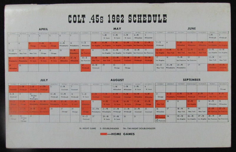 1962 Houston Colt .45s Media/Press Guide 1st Season 188794