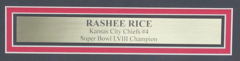 Rashee Rice Signed 16x20 Photo Kansas City Chiefs Framed Beckett 187176