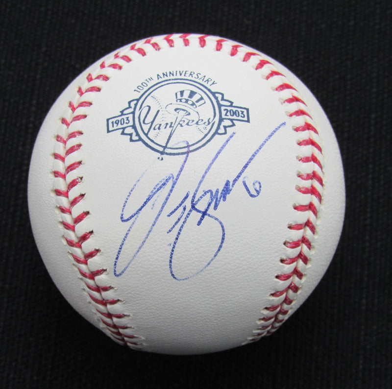 J.T. Snow Signed/Auto Yankees 100th OML Baseball JSA  186784