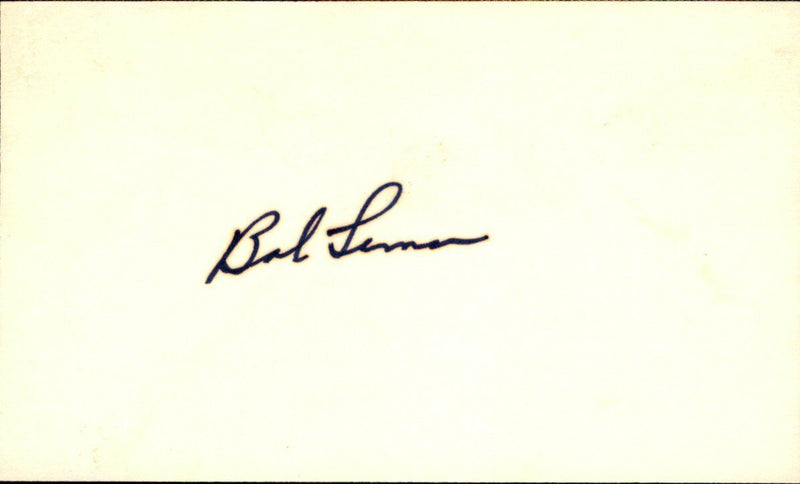 Bob Lemon HOF Cleveland Indians d.2000 Signed/Autographed 3x5 Index Card 162525