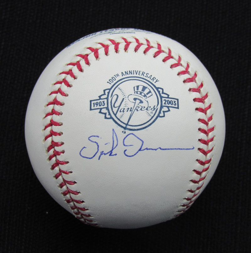 Spike Owen Signed/Auto Yankees 100th OML Baseball MAB 187075