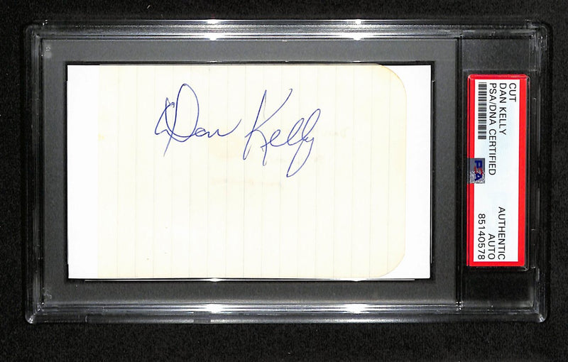 Dan Kelly Autographed 3x5 Cut Card PSA/DNA 186556
