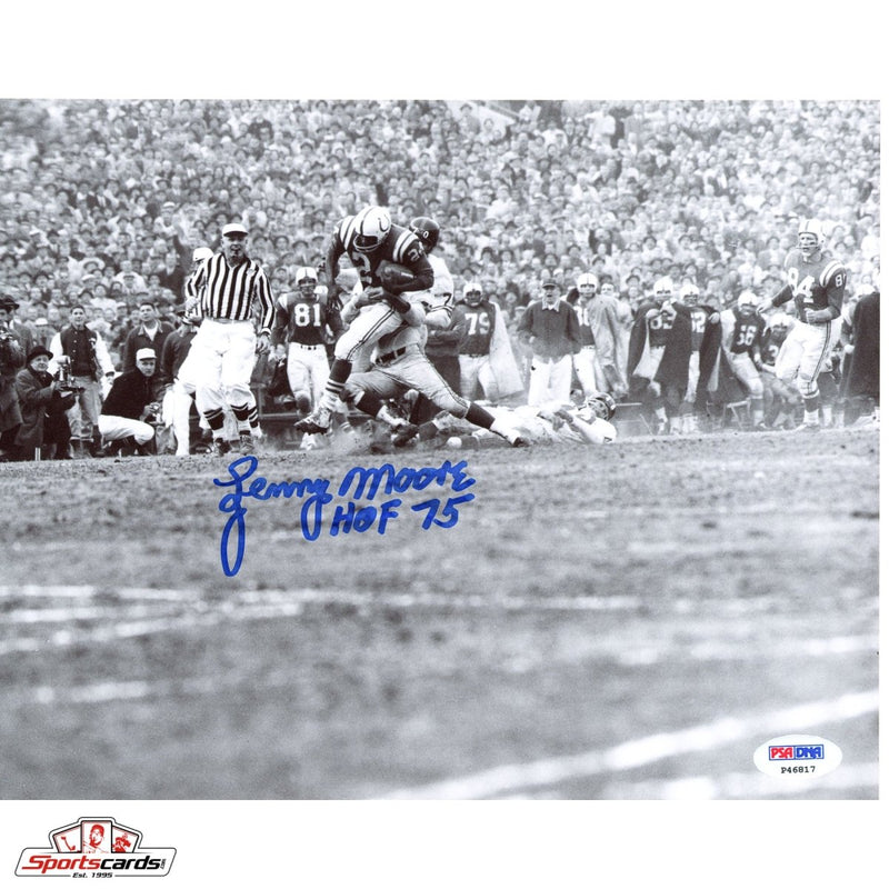 Lenny Moore Baltimore Colts Signed Auto 8x10 Photo - PSA/DNA