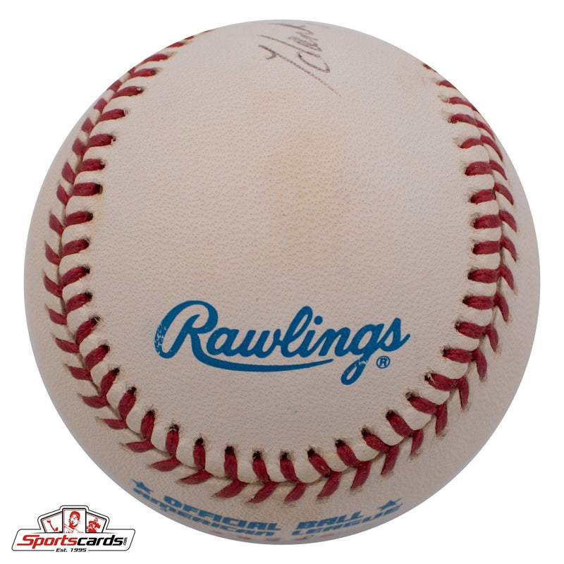 Hank Borowy (d.2004) Single Signed Baseball Beckett BAS Yankees