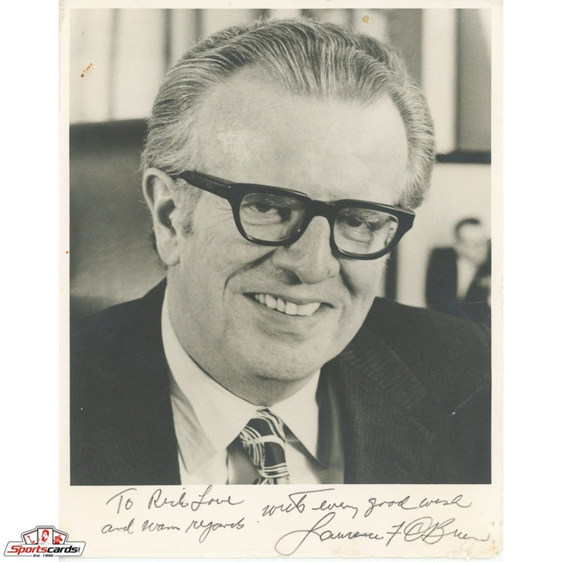 Larry O'Brien Signed Auto Photo Beckett BAS NBA Commissioner