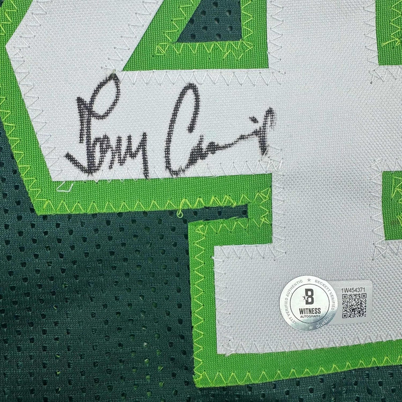 Framed Autographed/Signed Terry Cummings 35x39 Milwaukee Green Basketball Jersey Beckett BAS COA