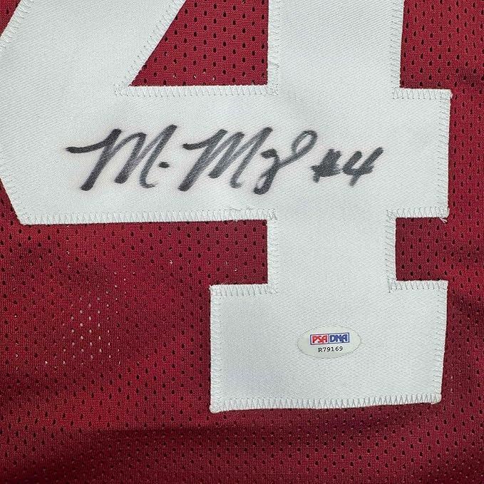 Framed Autographed/Signed Marquis Maze 35x39 Alabama Red College Football Jersey PSA COA