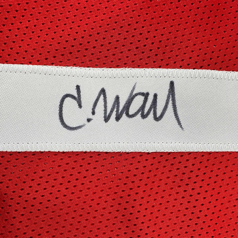 Framed Autographed/Signed Charvarius Ward 35x39 San Francisco Red Football Jersey Beckett BAS COA
