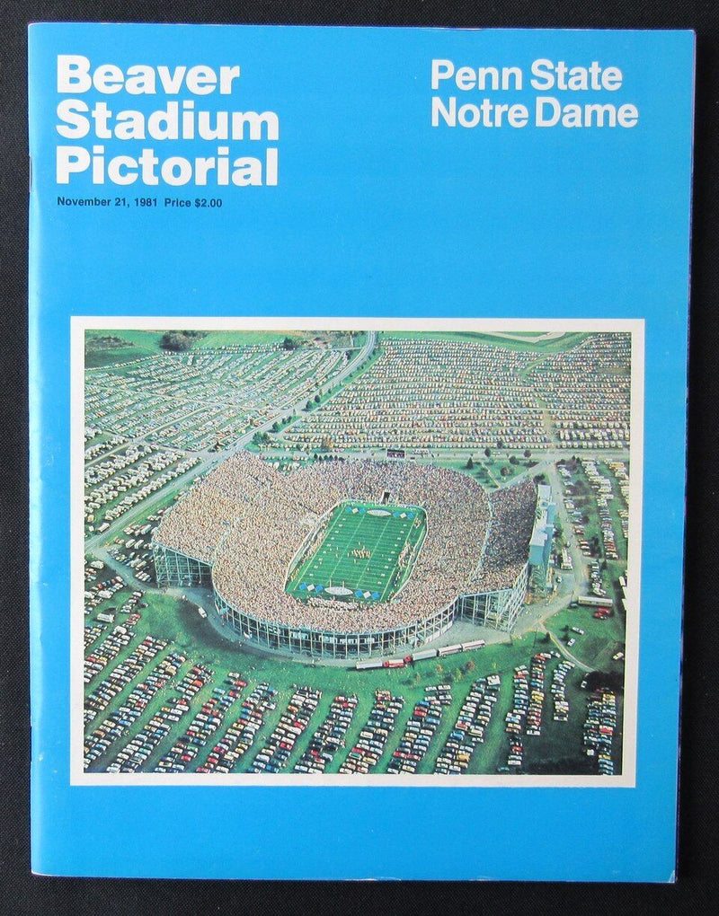 1981 Penn State vs. Notre Dame College Football Game Program 11/21 176201