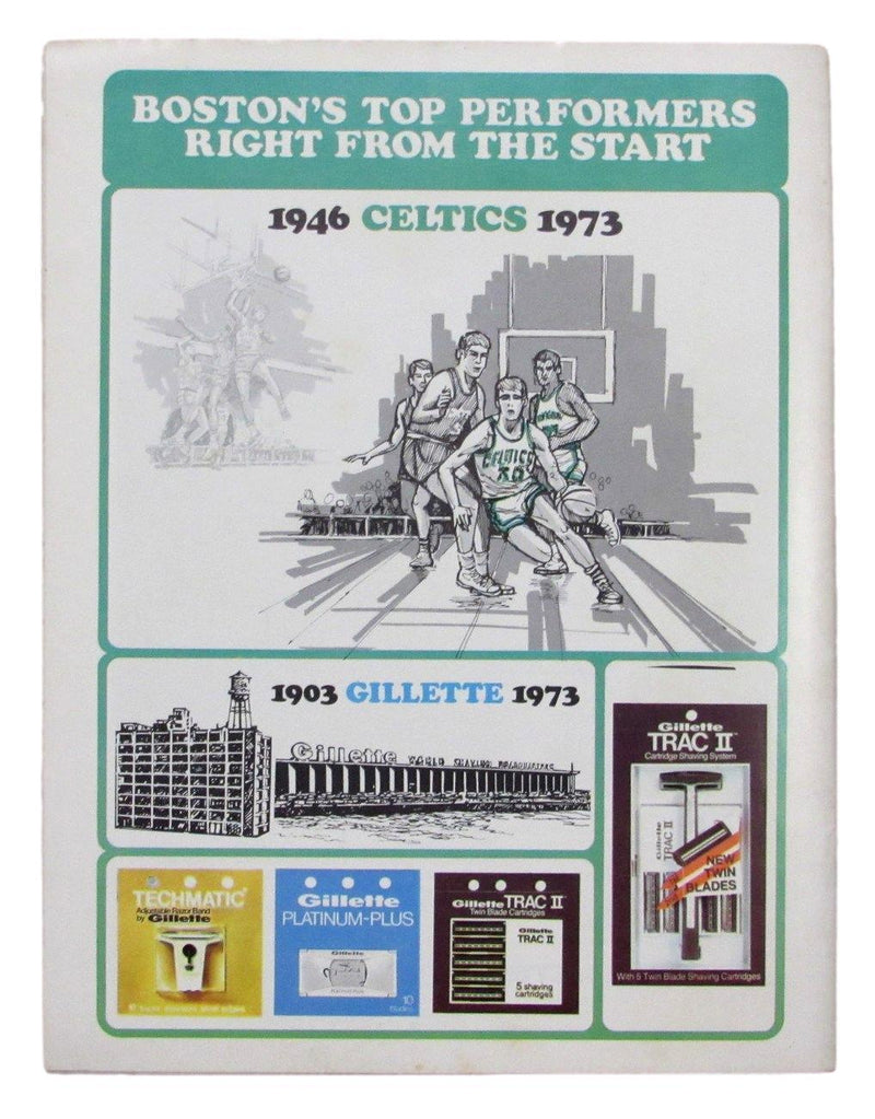 February 28, 1973 Boston Celtics vs. Golden State Warriors NBA Program Cowens