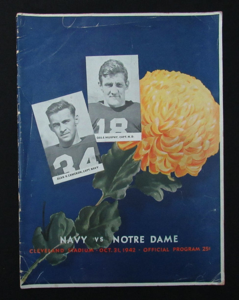 10/31/1942 Navy vs. Notre Dame College Program 186011