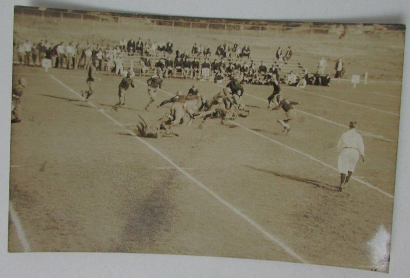 1931 Tilton School  Tilton, NH Real Photo Football Game Postcard 148882