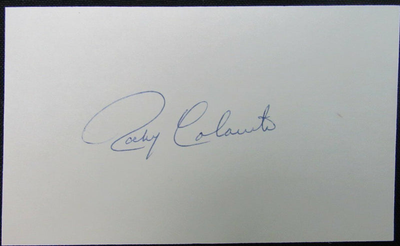 Rocky Covalito Cleveland Indians Signed/Autographed 3x5 Index Card 163086
