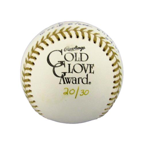 Bobby Richardson Signed/Inscribed Gold Glove Baseball Yankees JSA 188465