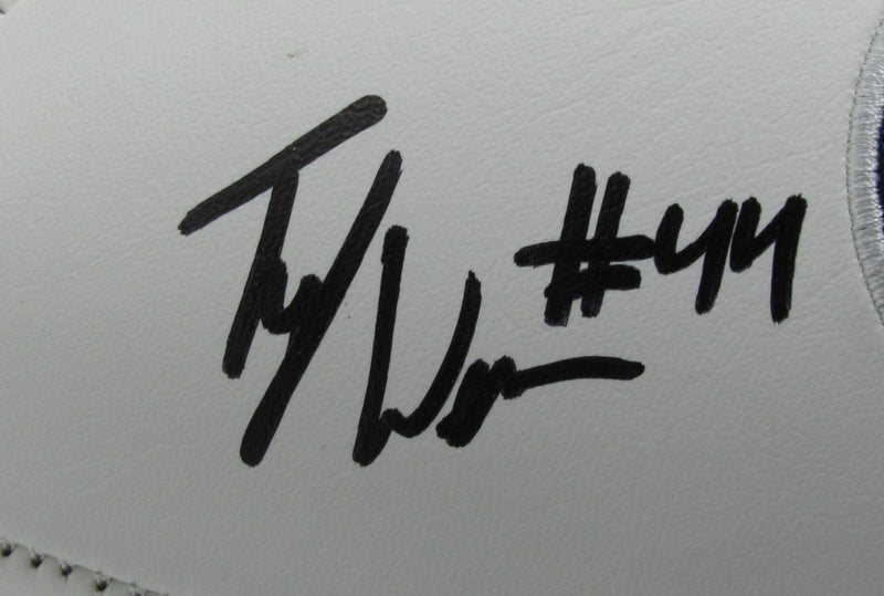 Tyler Warren Signed/Inscribed White Penn State Logo Football JSA 193104