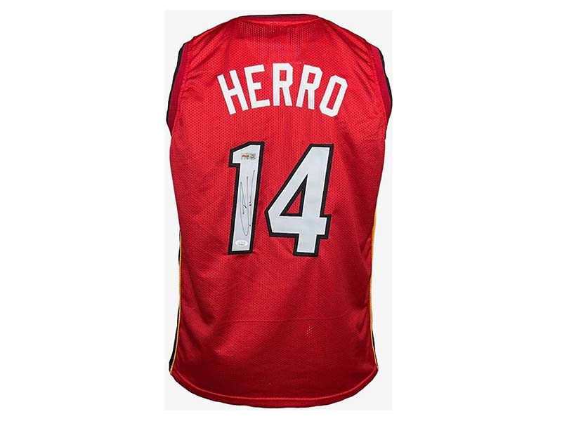 Tyler Herro Autographed Miami Red basketball Jersey JSA