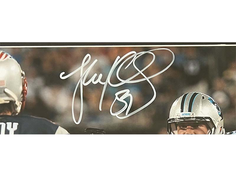 Luke Kuechly Signed Carolina panthers Framed 16x20 photo with Tom Brady Beckett