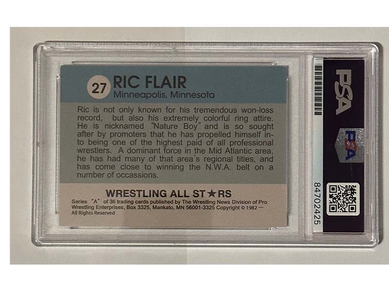 Ric Flair signed Wrestling All Stars #27 Reprint Card PSA GEM MINT 10 Authentic