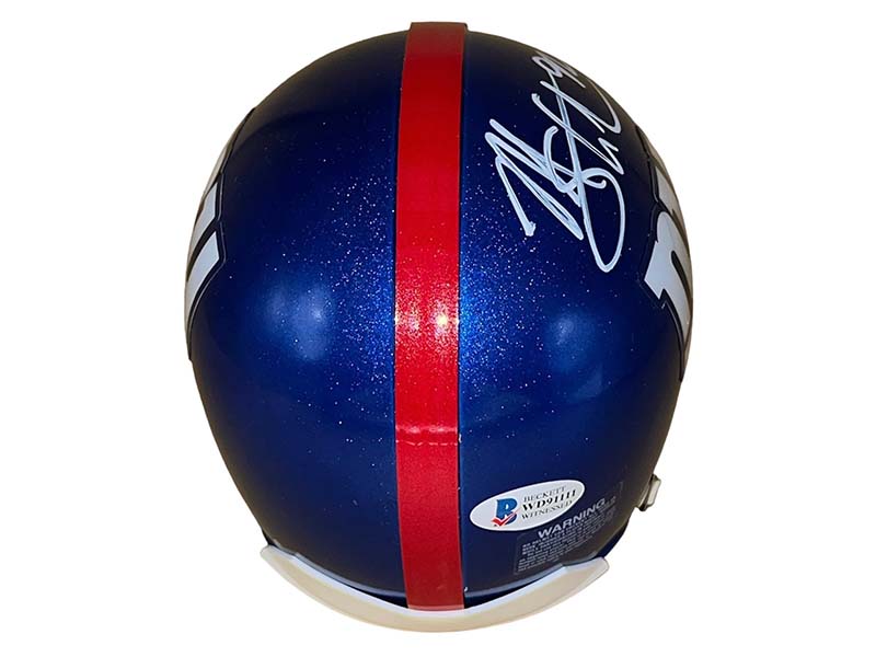 Michael Strahan Autographed New York Giants Speed Mini Football Helmet Beckett