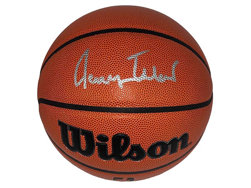 Jerry West Autographed Wilson Authentic Series NBA basketball JSA