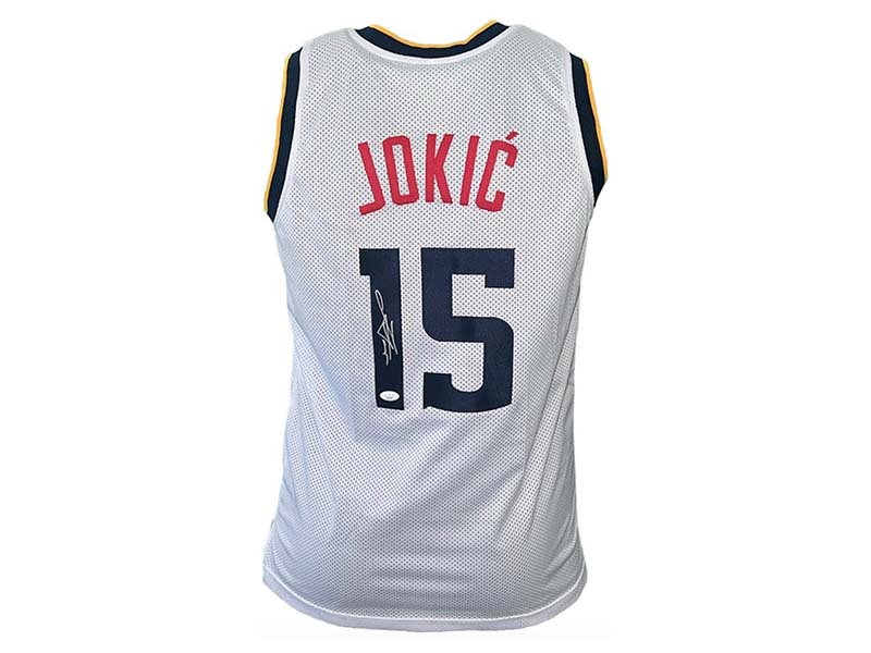 Nikola Jokic Signed Autographed Pro Style basketball Jersey (JSA