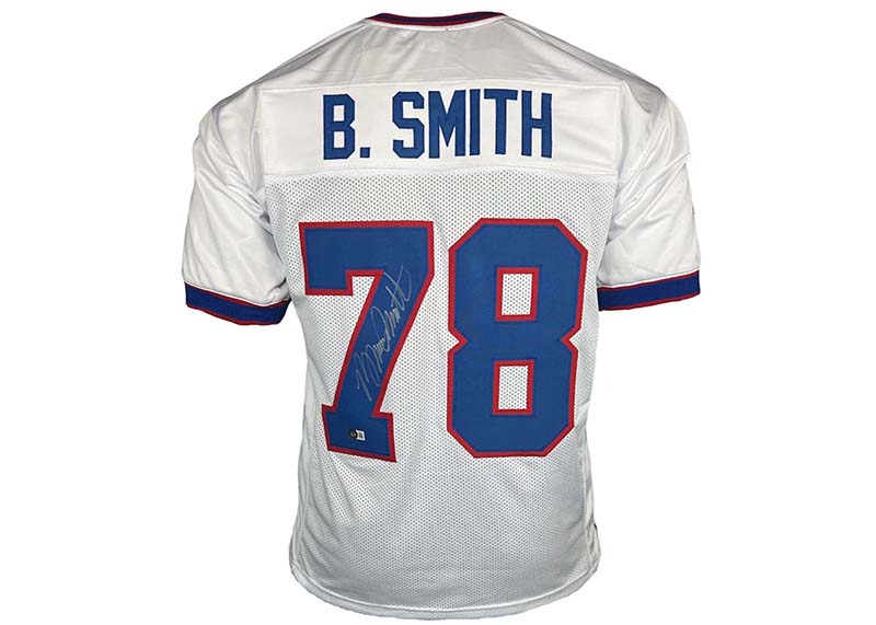Bruce Smith Autographed Buffalo White Football Jersey Beckett