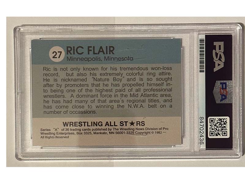 Ric Flair signed Wrestling All Stars #27 Reprint Card PSA GEM MINT 10 Authentic