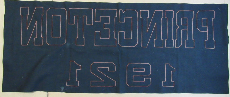 Vintage 1921 Princeton Black 65x27 Felt Banner 182818