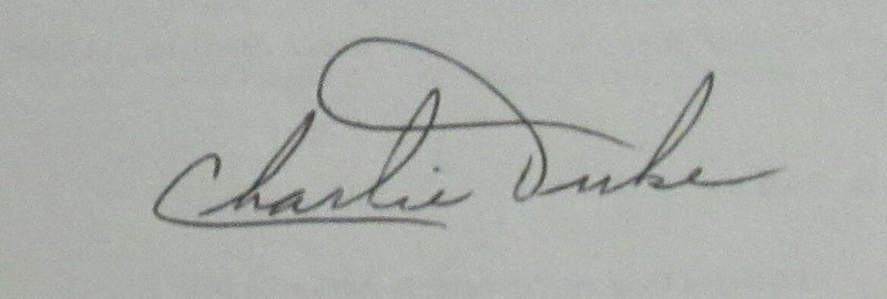 Astronaut Charlie Duke Autographed Book 10th Man "Moonwalker" Apollo 16 NASA JSA