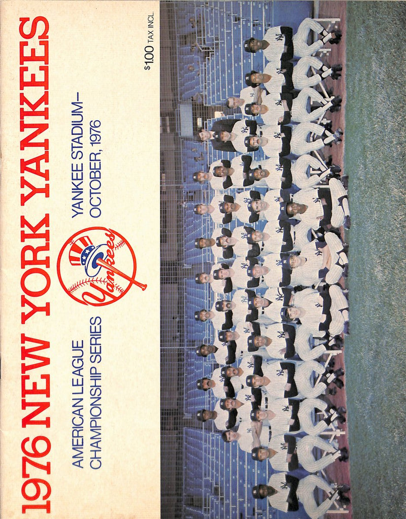 1976 New York Yankees vs. Kansas City Royals ALCS Unscored Program 181738