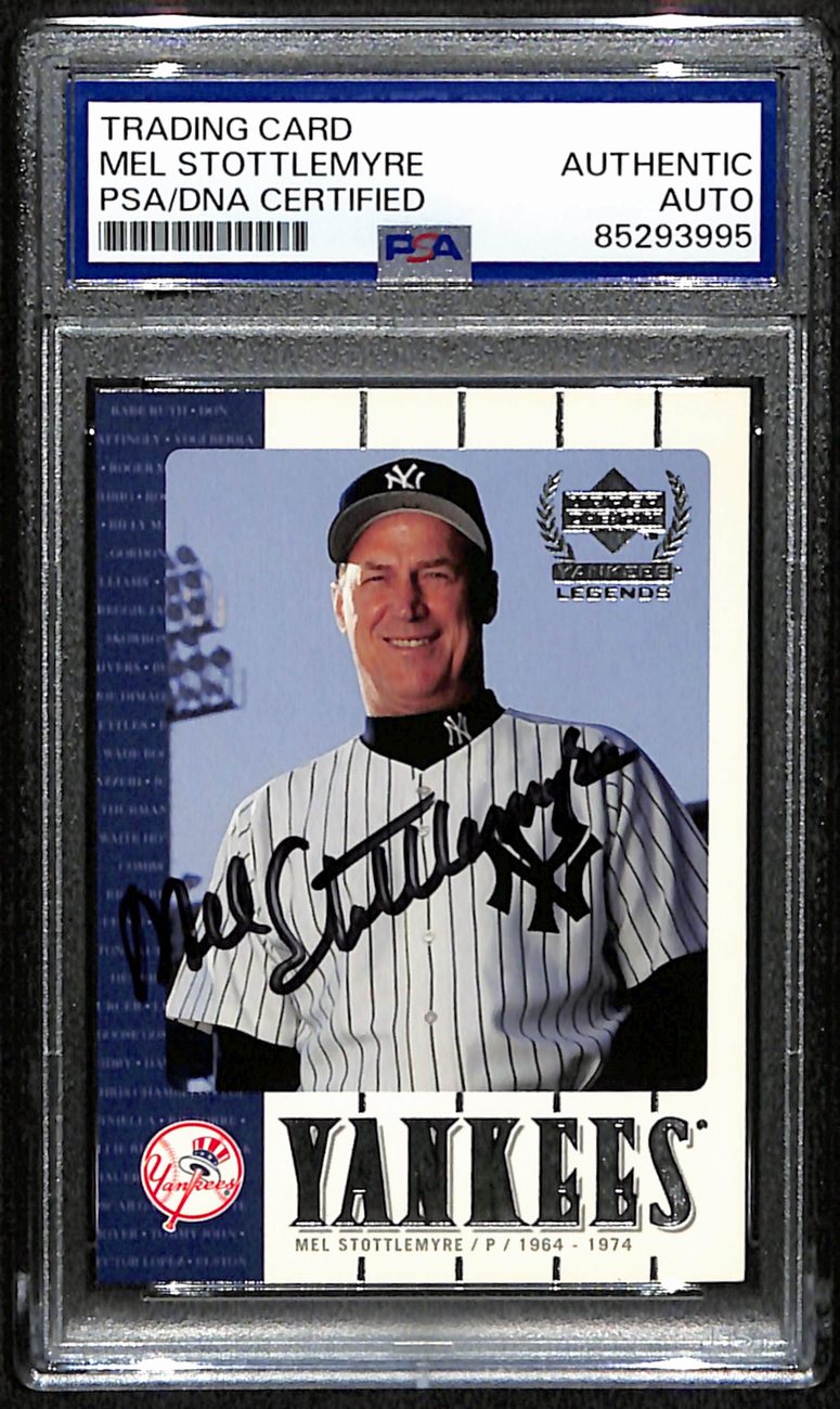 Mel Stottlemyre Signed/Auto 2000 Upper Deck Card #47 Yankees PSA/DNA 190665