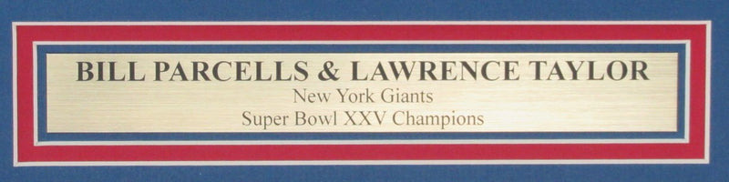 Lawrence Taylor/Bill Parcells Signed 16x20 Photo Giants Framed Beckett 183627