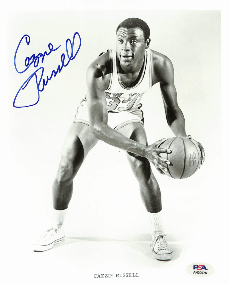 Cazzie Russell HOF Signed/Auto 8x10 Photo New York Knicks PSA/DNA 189060