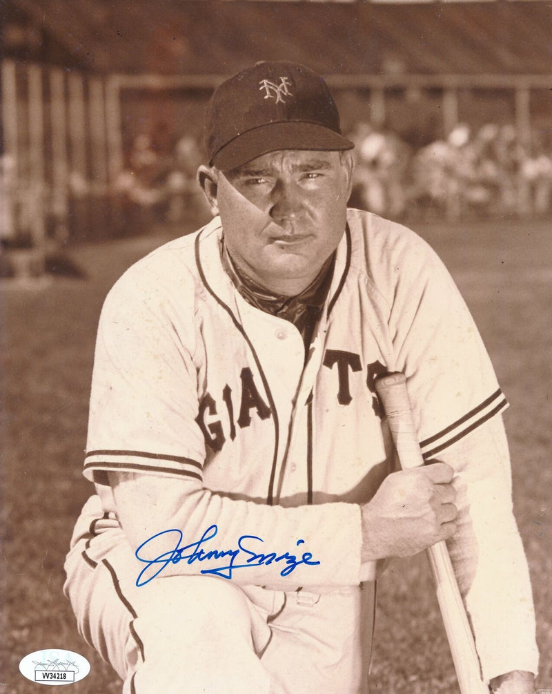 Johnny Mize HOF New York Giants Signed/Autographed 8x10 B/W Photo JSA 166500
