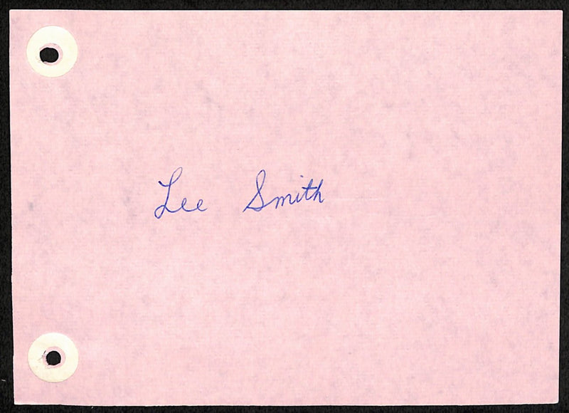 Lee Smith HOF Signed/Autographed Vintage 4X6 Album Page Chicago Cubs 191574