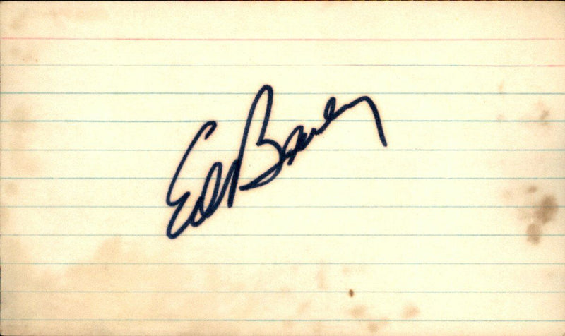 Ed Bailey Cincinnati Reds d.2007 Signed/Autogaphed 3x5 Index Card 162619