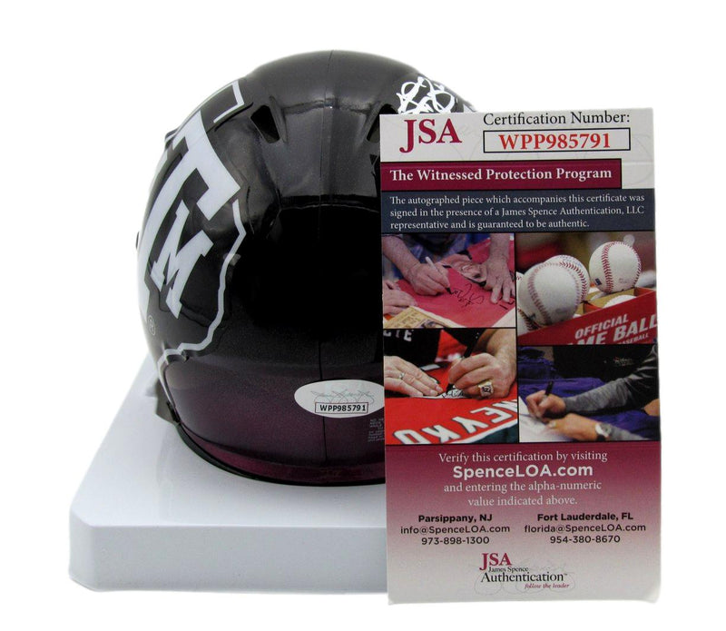 Johnny Manziel Signed/Inscribed "12 Heisman"  Mini Helmet Texas A&M JSA 185657