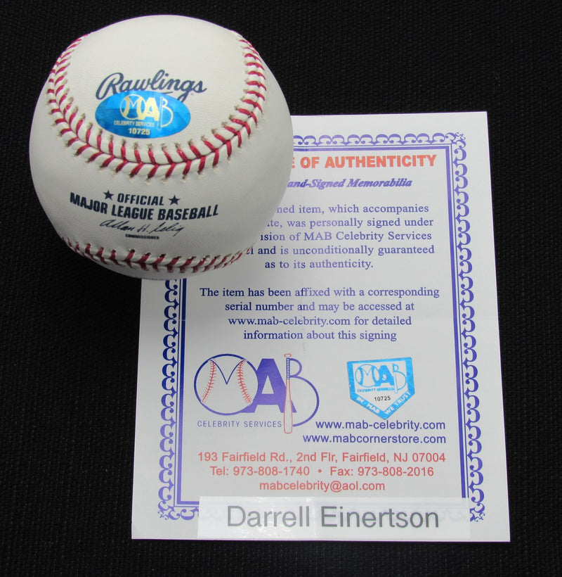 Darrell Einerston Signed/Auto Yankees 100th OML Baseball MAB Inscr 187014