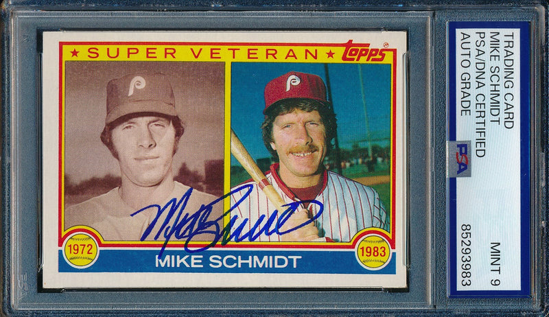 1983 Topps Mike Schmidt Phillies Card #301 Signed PSA/DNA GEM MINT 9 190433