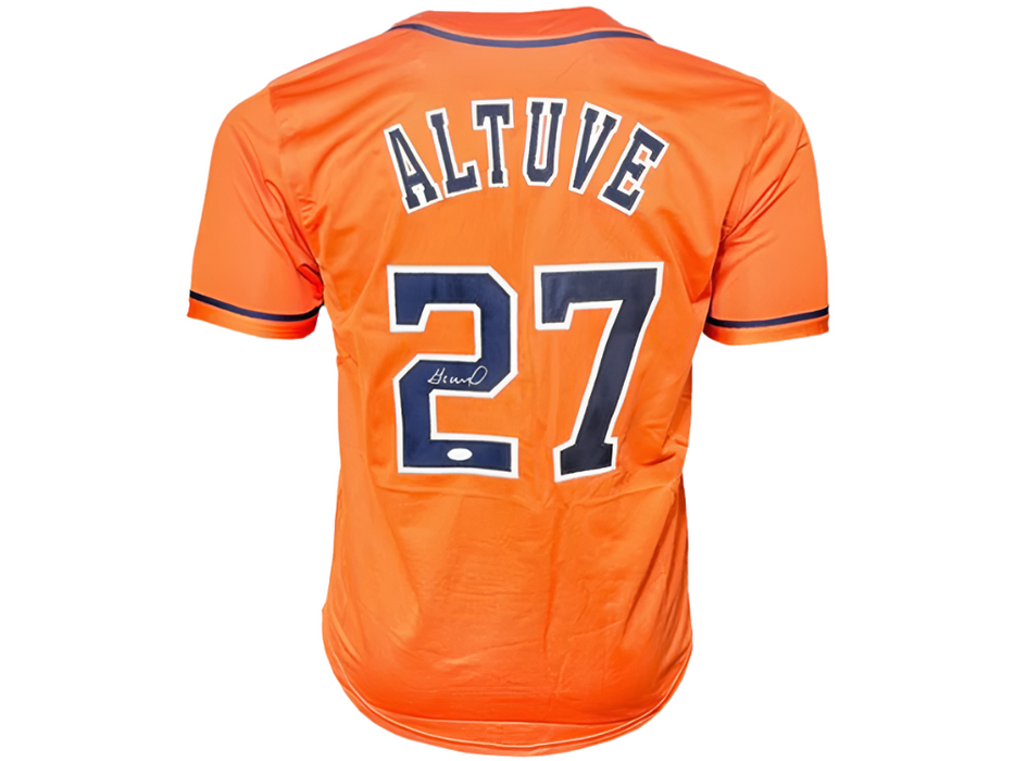 Jose Altuve Signed Custom Houston Orange Baseball Jersey (JSA)