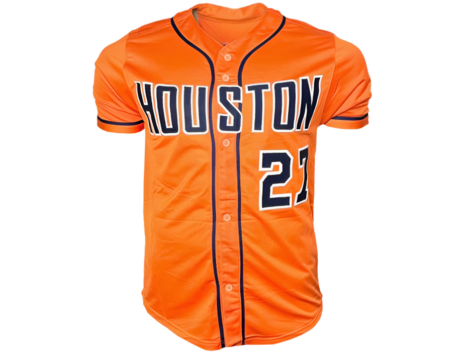 Jose Altuve Signed Custom Houston Orange Baseball Jersey (JSA)