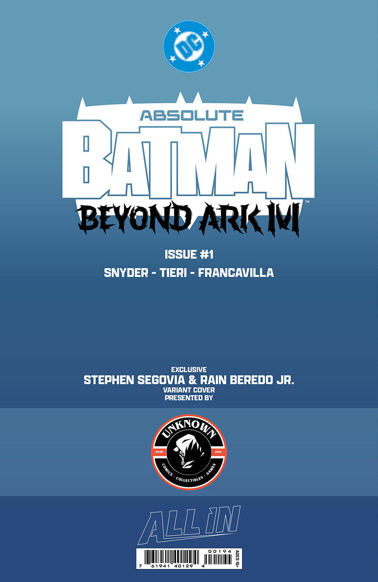 ABSOLUTE BATMAN BEYOND ARK M #1 STEPHEN SEGOVIA EXCLUSIVE VAR (12/16/2026)