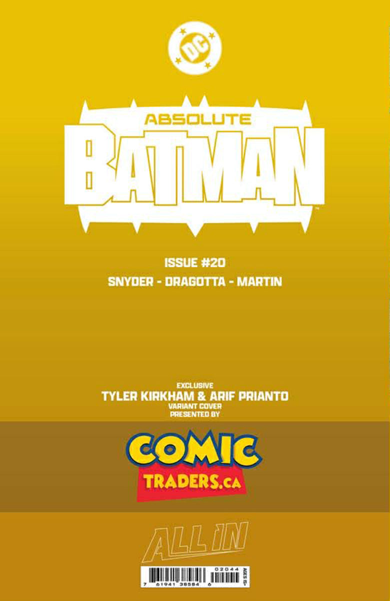 [GOLD FOIL] ABSOLUTE BATMAN #20 TYLER KIRKHAM FREEZE CONVENTION EXCLUSIVE VIRGIN VAR (07/29/2026)