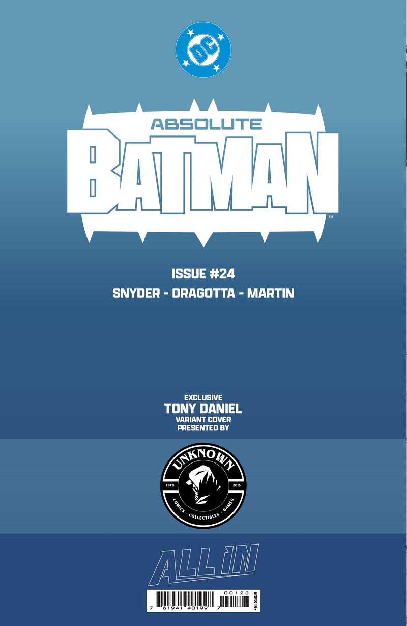 [BLACK & WHITE] ABSOLUTE BATMAN #24 TONY DANIEL NYCC EXCLUSIVE VIRGIN VAR (10/28/2026)